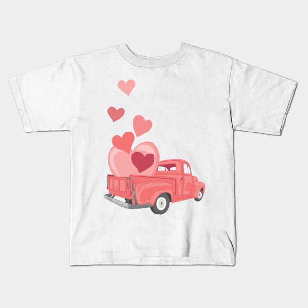 Love Truck Kids T-Shirt by SWON Design